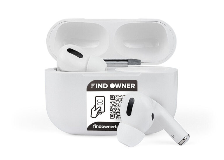 Find your lost items..Airpods pro with a FindOwnerTag on them.